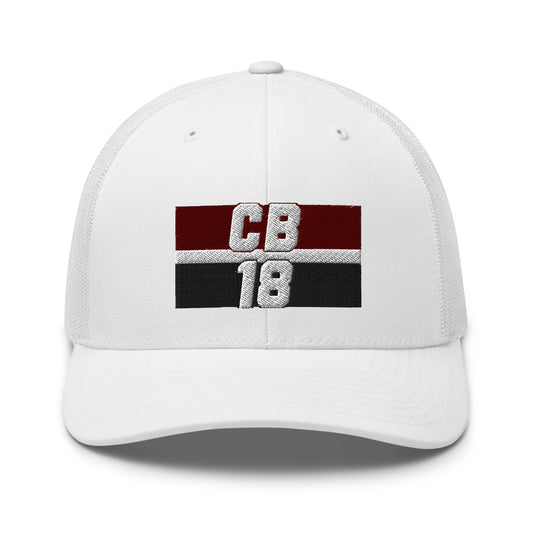 CB18 White Trucker Hat